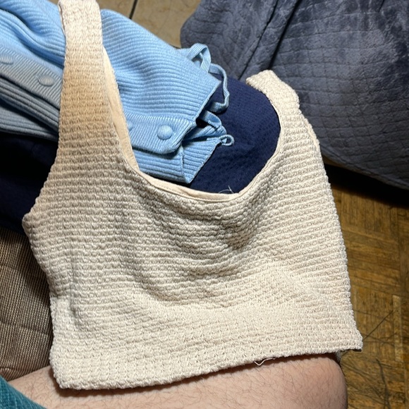 Comfy 2 piece tank and pants Waffled Cream Textured Set ( small) - Picture 6 of 6